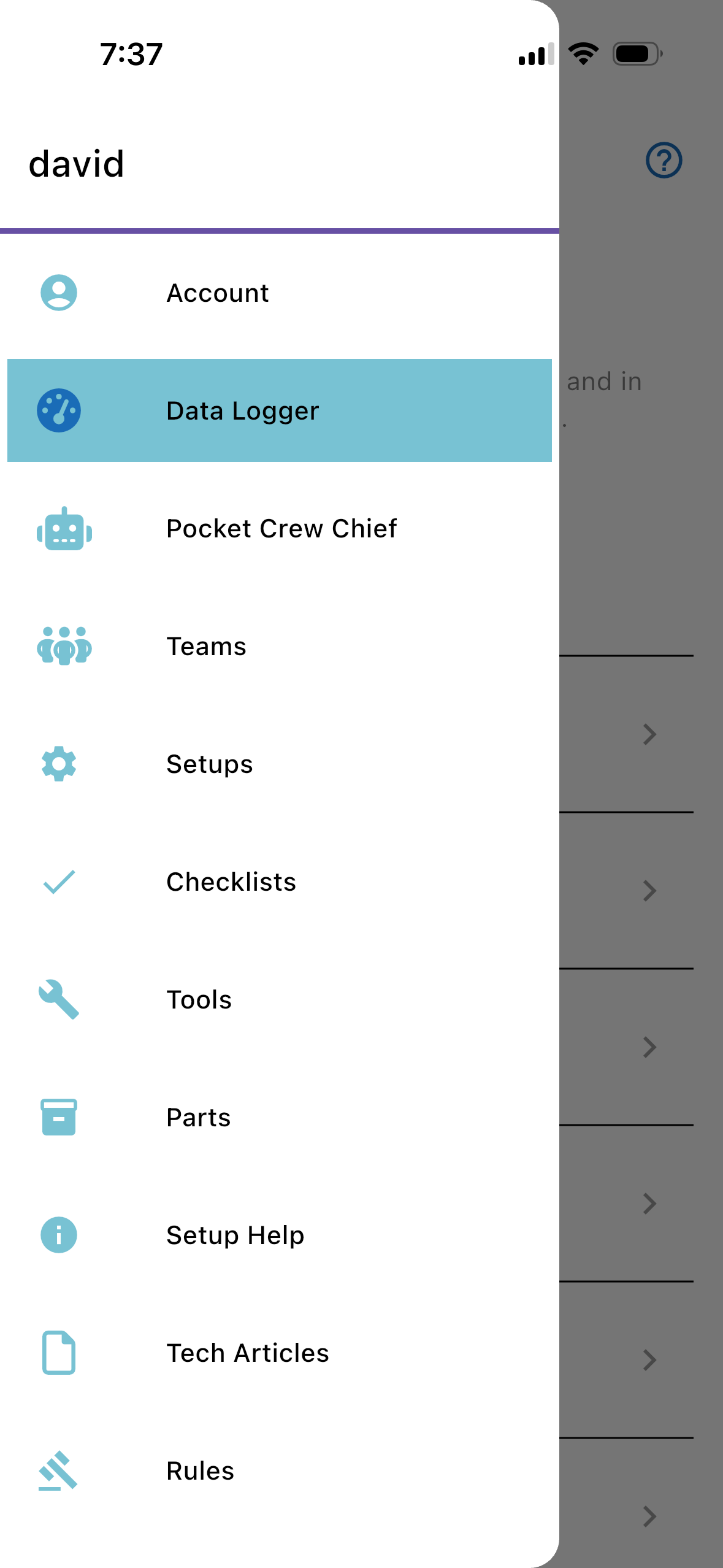 DST Data Logger showing lap capture and notes